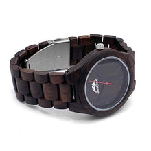 Load image into Gallery viewer, Ebony Sandalwood Watch w/Red Second hand