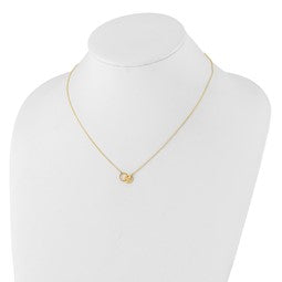 14K Polished Bee Necklace