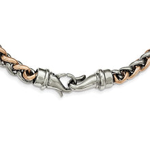 Load image into Gallery viewer, Chisel Stainless Steel Polished Rose IP-plated 24 inch Necklace