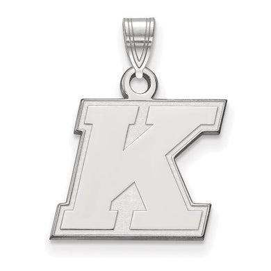 Rh-plated Kent State University Small Pendant