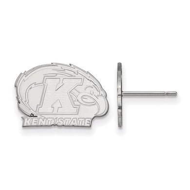 Kent State University Small Post Earrings Rh-plated