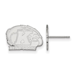 Kent State University Small Post Earrings Rh-plated