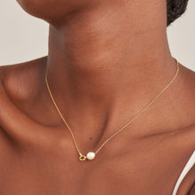 Load image into Gallery viewer, Gold Pearl Link Chain Necklace