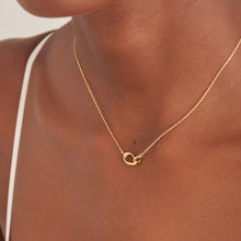 Load image into Gallery viewer, Gold Wave Link Necklace