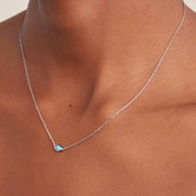 Load image into Gallery viewer, Silver Turquoise Wave Necklace