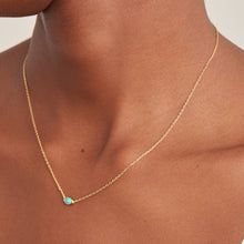 Load image into Gallery viewer, Gold Turquoise Wave Necklace