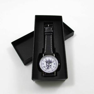 Skull King Black Leather Wrist Watch - TheExCB