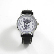 Load image into Gallery viewer, Skull King Black Leather Wrist Watch - TheExCB