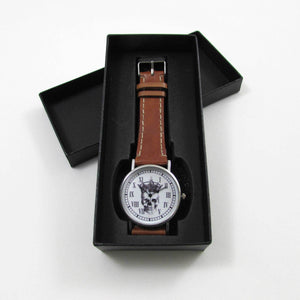 Skull King Brown Leather Wrist Watch - TheExCB