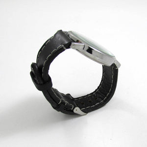 13 Hour Black Leather Wrist Watch - TheExCB