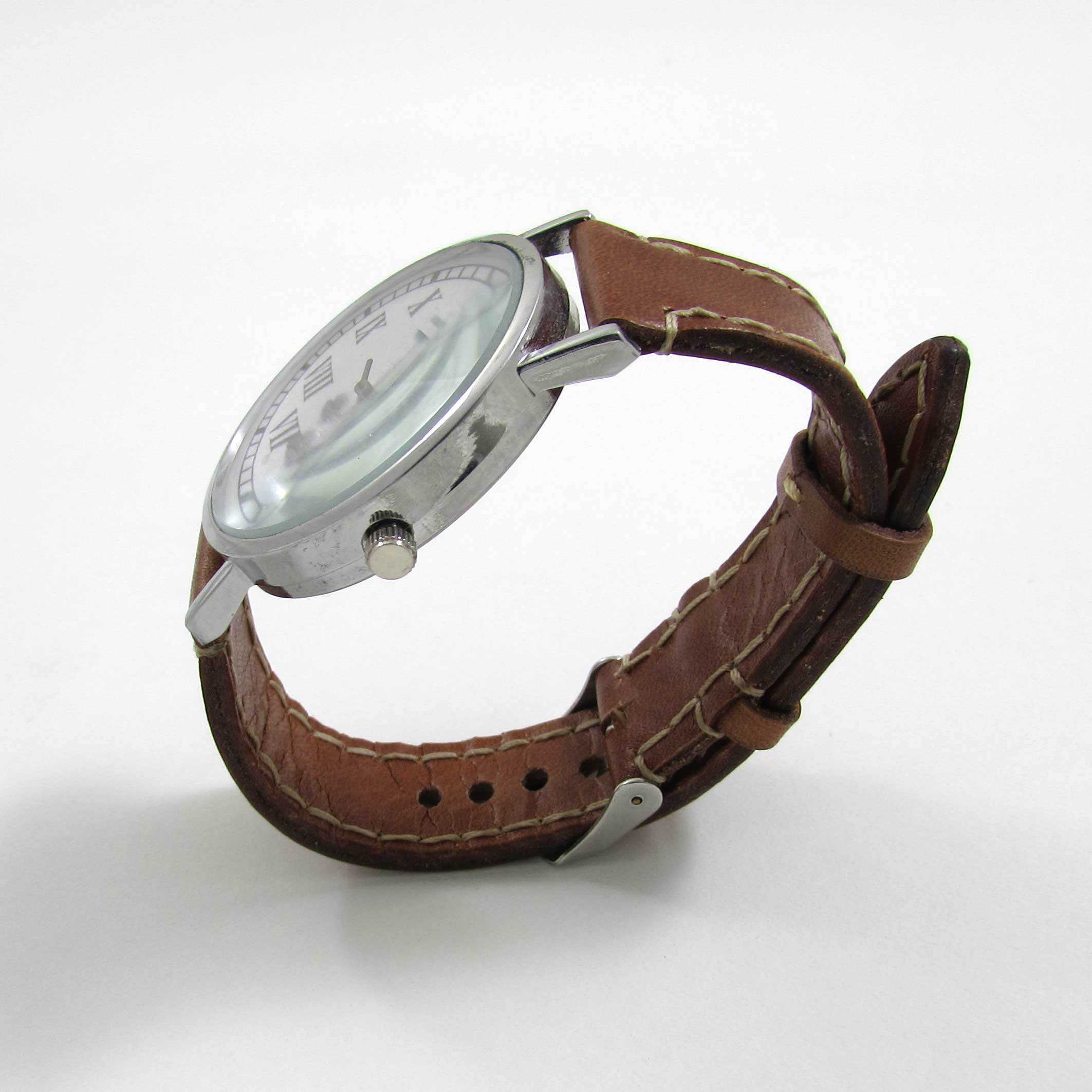 Skull King Brown Leather Wrist Watch - TheExCB