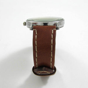 Anatomical Rib Brown Leather Wrist Watch - TheExCB