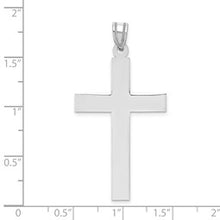 Load image into Gallery viewer, 14k White Gold Polished Cross Pendant