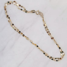 Load image into Gallery viewer, 14k Yellow Gold Mirror Chain Double Strand Bracelet