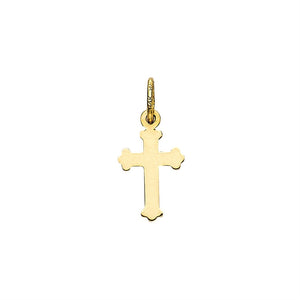 14K YG Mirror Mini Cross