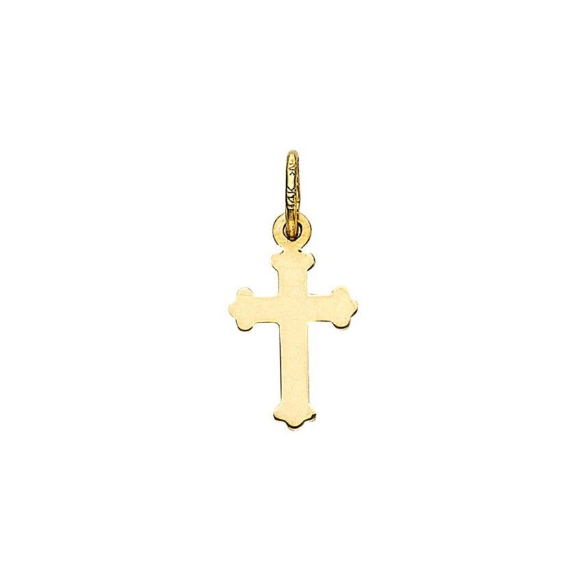 14K YG Mirror Mini Cross