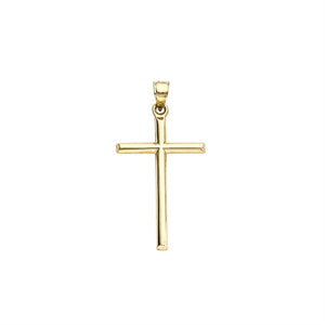 14K YG Polished Cross