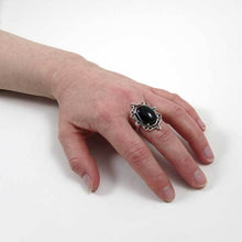 Load image into Gallery viewer, Black Agate Cameo Ring - TheExCB