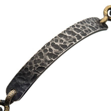 Load image into Gallery viewer, Antiqued Gun Metal Distressed Mariner Curb Chain Link ID Bracelet