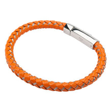 Load image into Gallery viewer, Mix Orange Woven Leather Bracelet