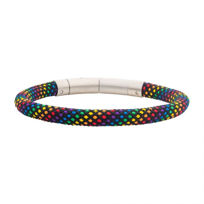 6mm Rainbow Nylon Cord Bracelet