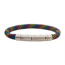 Load image into Gallery viewer, 6mm Rainbow Nylon Cord Bracelet