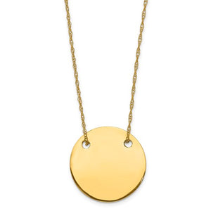 14K Yellow Gold Ropa Chain with Disk