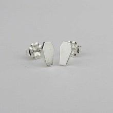 Load image into Gallery viewer, Silver Coffin Earrings