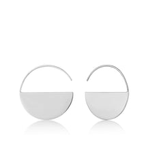 Load image into Gallery viewer, Silver Geometry Hoop Earrings