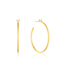 Load image into Gallery viewer, Gold Glow Hoop Earrings