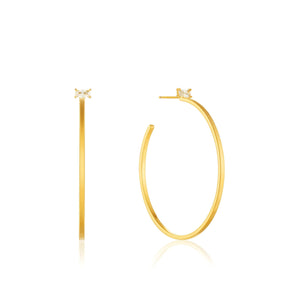 Gold Glow Hoop Earrings