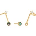 Load image into Gallery viewer, Gold Tidal Abalone Double Stud Earrings
