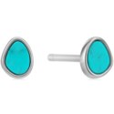 Silver Tidal Turquoise Stud Earrings