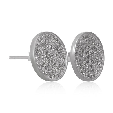 Disc Micropavé Cubic Zirconia Earrings