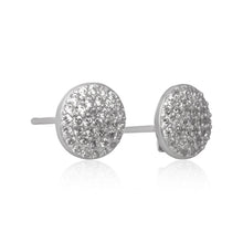 Load image into Gallery viewer, Pavé Disc Cubic Zirconia Earrings