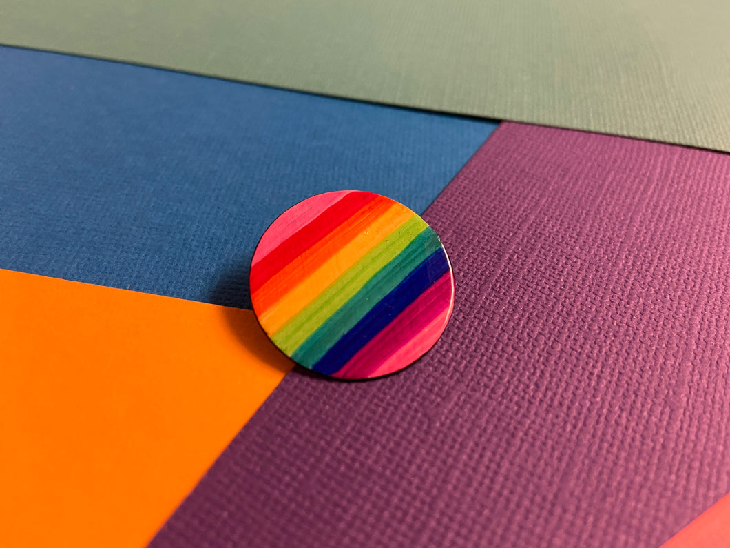 Rainbow Pin (circle)