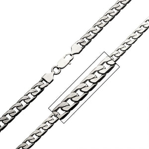 Stainless Steel 7.5mm Figaro Chain Necklace