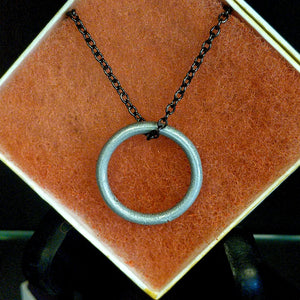 Silver & White Ring Necklace