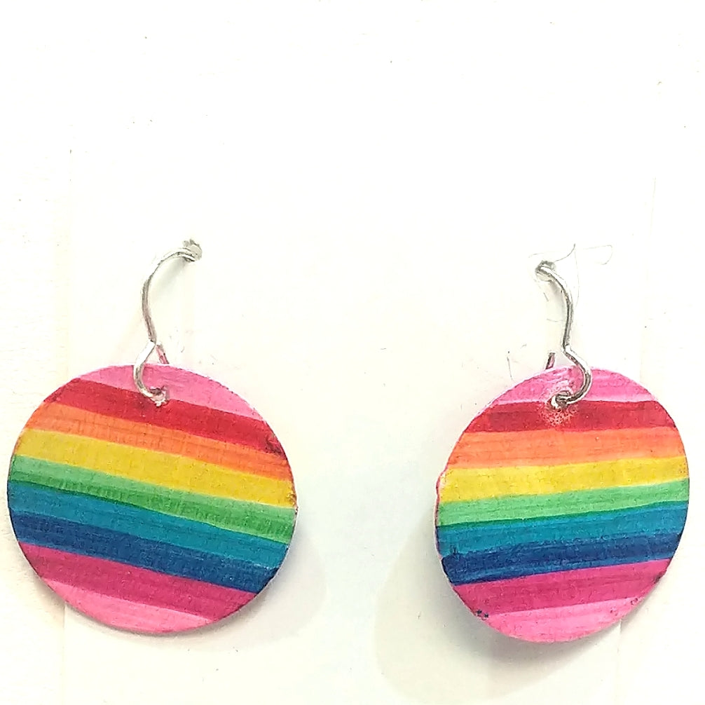 Rainbow Earrings (circle)