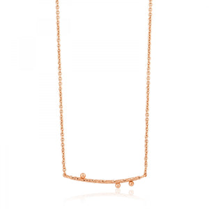 Rose Gold Texture Solid Bar Necklace