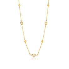 Load image into Gallery viewer, Opal Colour Gold Necklace