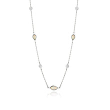 Load image into Gallery viewer, Opal Colour Silver Necklace