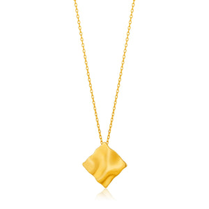 Gold Crush Square Necklace