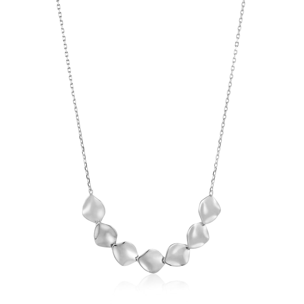 Silver Crush Multiple Discs Necklace