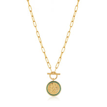 Load image into Gallery viewer, Gold Emperor T-bar Necklace