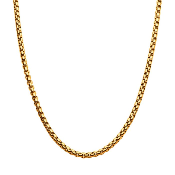 4mm 18K Gold Plated Bold Box Chain