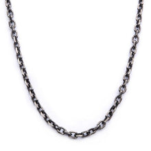 Load image into Gallery viewer, 7mm Oxidized Steel Knife Edge Link Chain