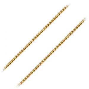 3mm Plated Gold Round Wheat Chain