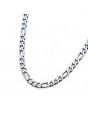 Load image into Gallery viewer, Steel Blue IP Figaro Chain w/ Lobster Claw Clasp 24 in