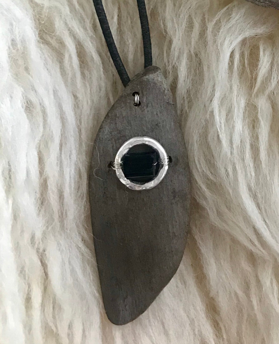 Black Tourmaline Driftwood Necklace